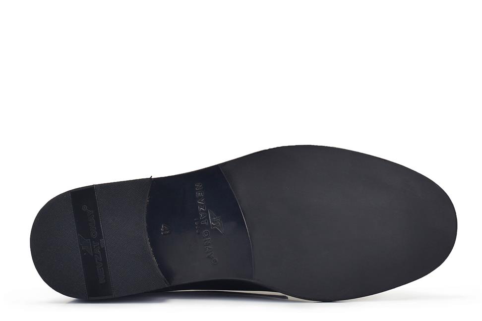 Spaz Siyah Bağcıklı Kösele Erkek Ayakkabı 