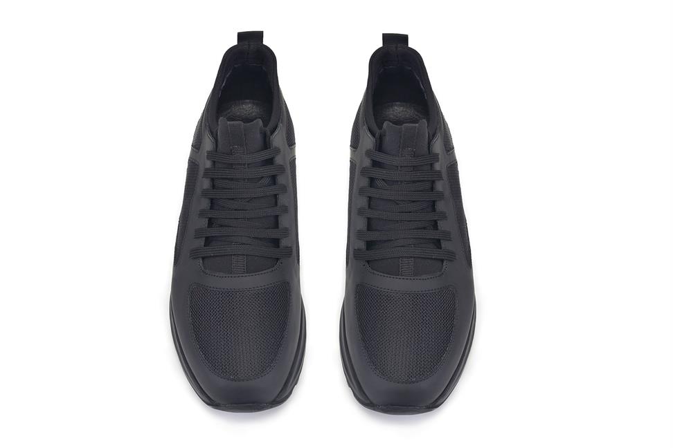 Siyah Bağcıklı Erkek Sneaker Ayakkabı