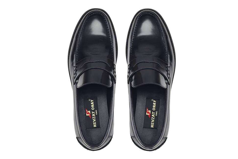 Siyah Bağcıksız Neolit Erkek Ayakkabı -54883-