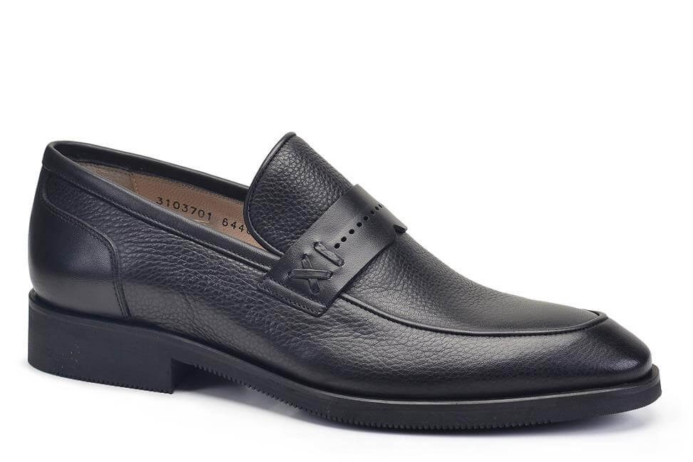 Siyah Bağcıksız Termo Erkek Ayakkabı -64461-