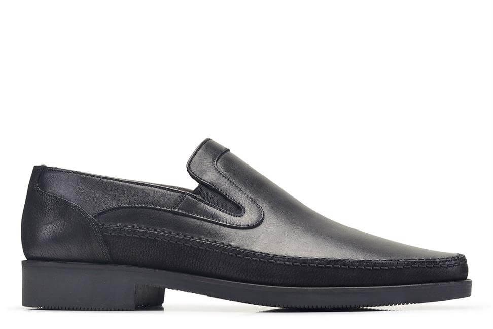 Siyah Bağcıksız Termo Erkek Ayakkabı -26671-