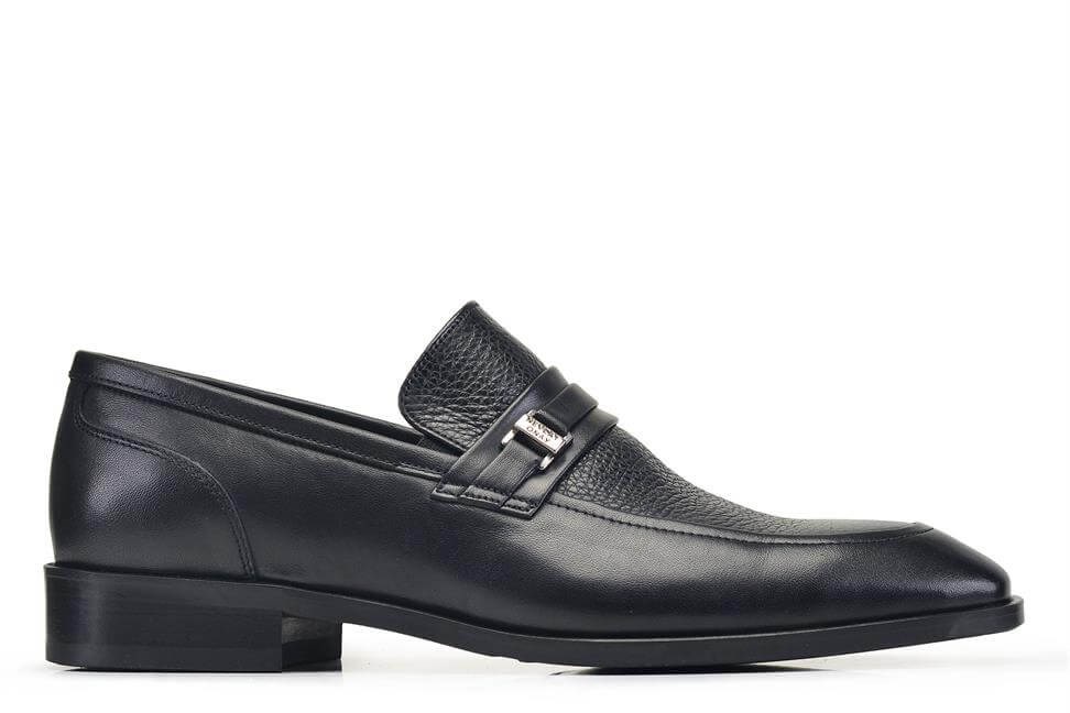 Siyah Bağcıksız Neolit Erkek Ayakkabı -79502-