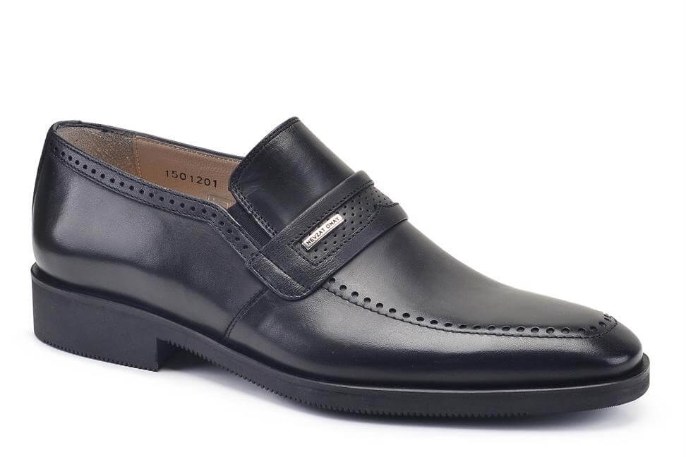 Siyah Bağcıksız Termo Erkek Ayakkabı -64011-