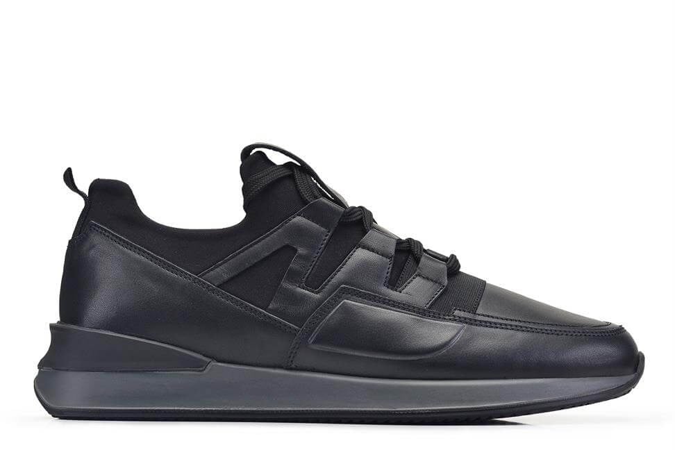 Siyah Bağcıklı Erkek Sneaker Ayakkabı
