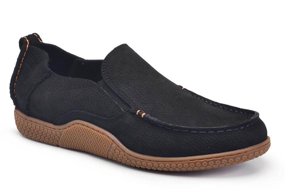 Siyah Bağcıksız Erkek Yazlık Ayakkabı