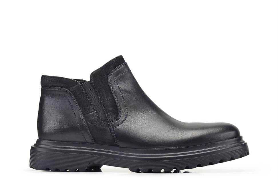 Siyah Klasik Fermuarlı Bot