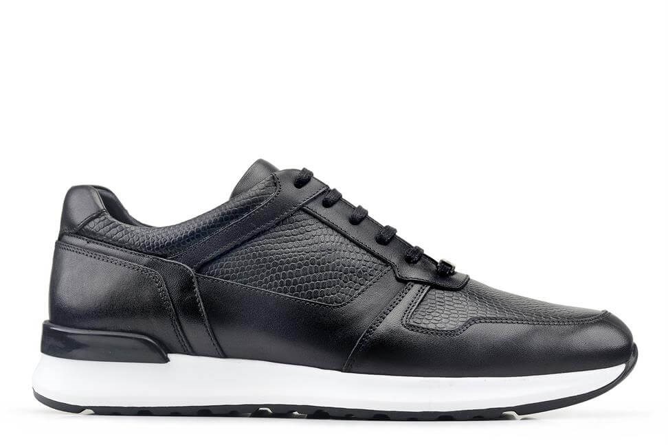 Siyah Bağcıklı Erkek Sneaker Ayakkabı