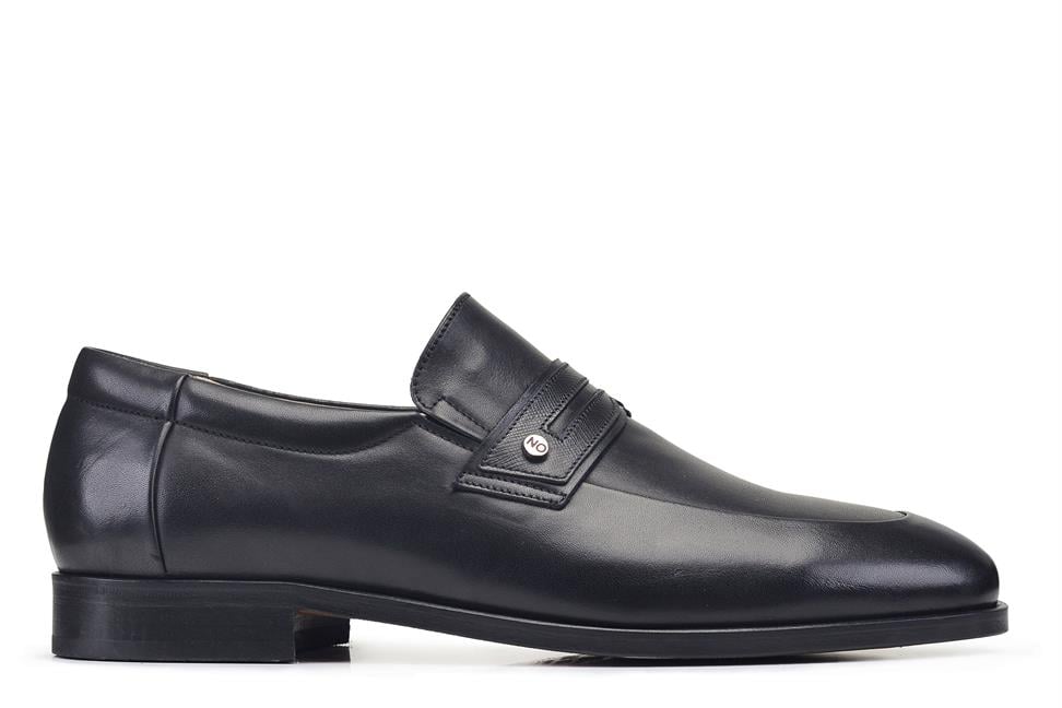 Siyah Tokalı Kösele Erkek Ayakkabı