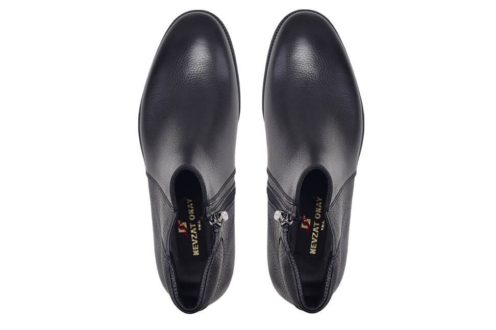 Siyah Günlük Fermuarlı Erkek Bot