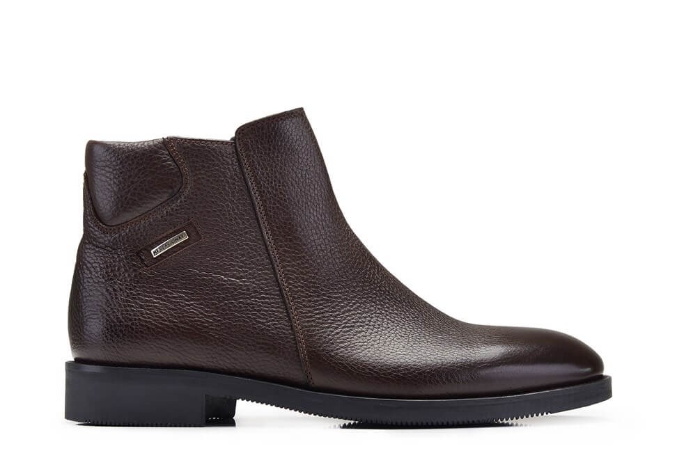 Kahverengi Günlük Fermuarlı Erkek Bot