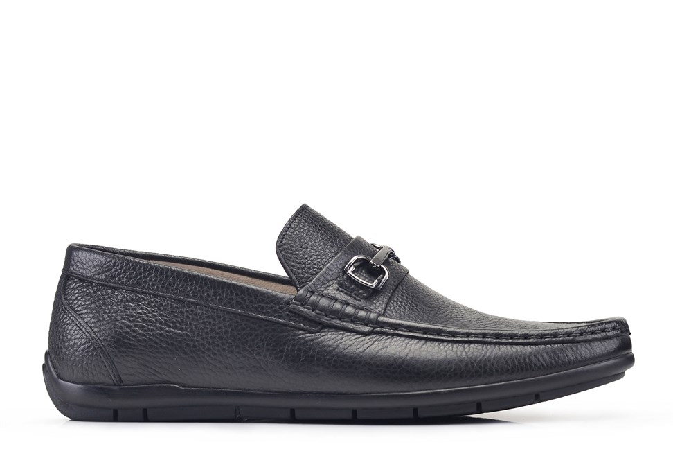 Siyah Tokalı Yazlık Loafer