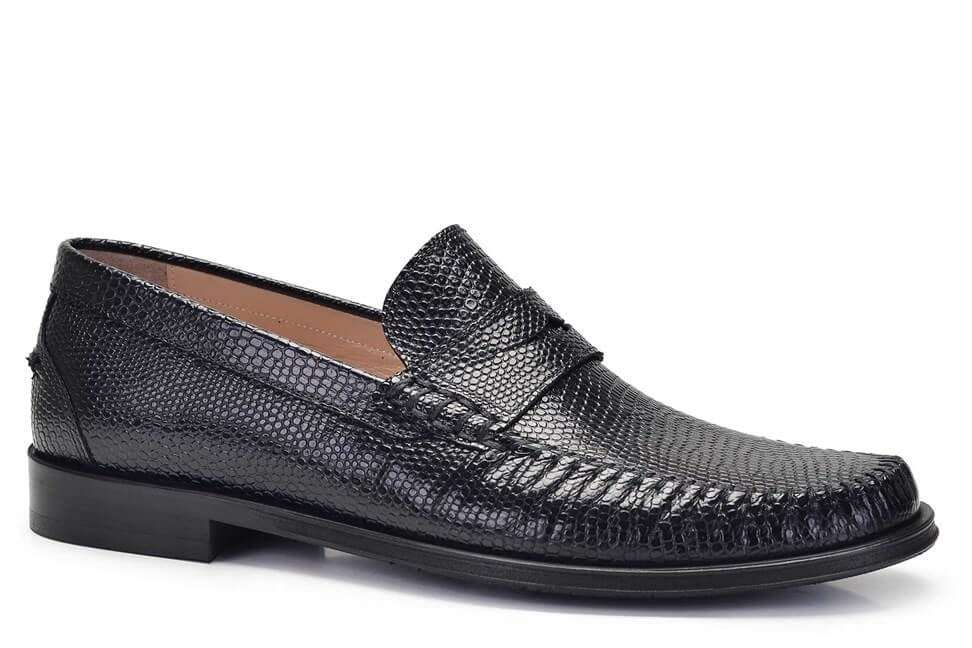 Siyah Günlük Neolit Erkek Loafer Ayakkabı