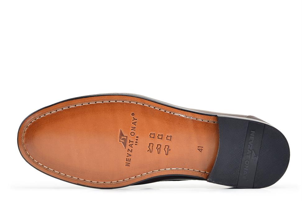 Siyah Loafer Rok Kösele Erkek Ayakkabı 