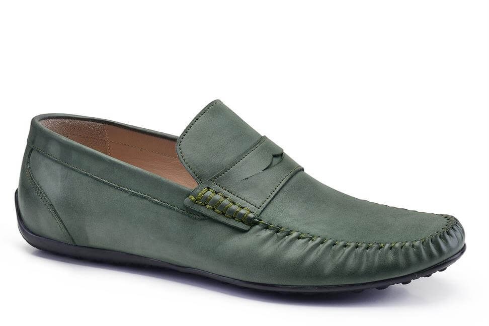 Nubuk Yeşil Yazlık Erkek Loafer Ayakkabı