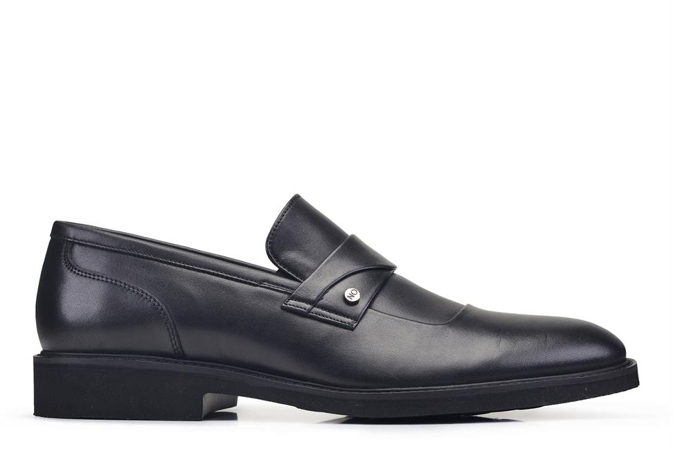 Siyah Bağcıksız Günlük Erkek Ayakkabı