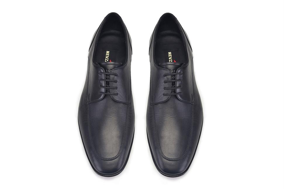 Siyah Bağcıklı Kösele Erkek Ayakkabı