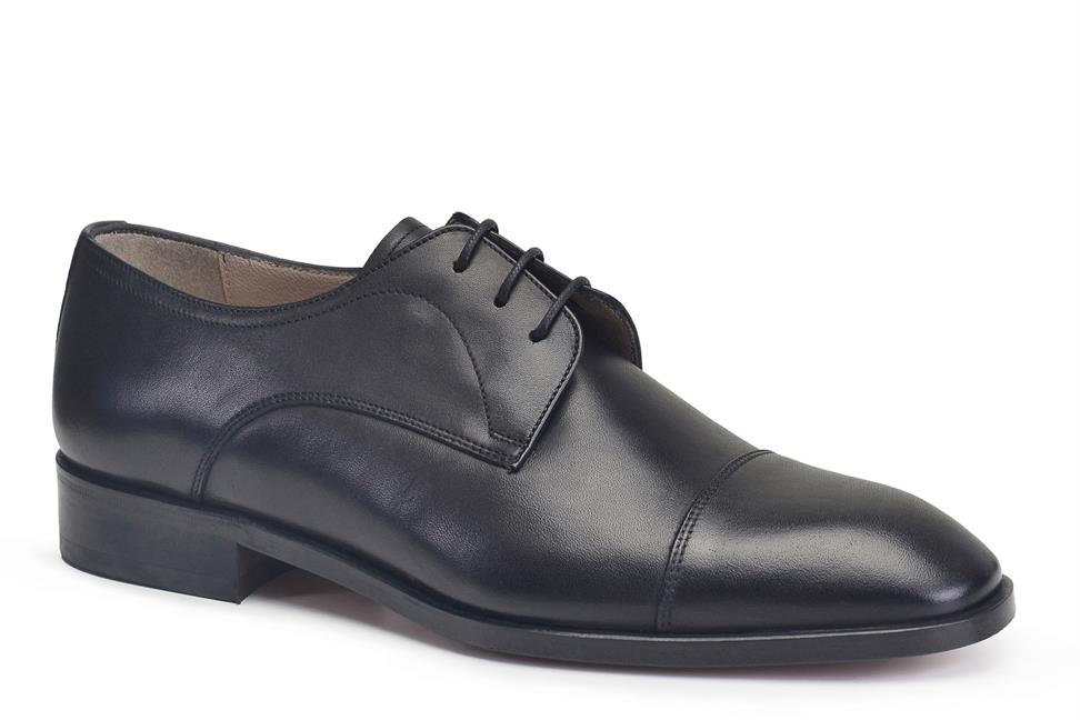 Siyah Bağcıklı Kösele Erkek Ayakkabı