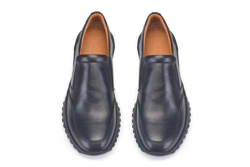 Siyah Bağcıksız Günlük Erkek Ayakkabı