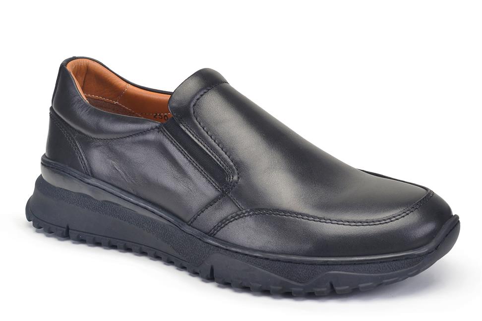 Siyah Bağcıksız Günlük Erkek Ayakkabı