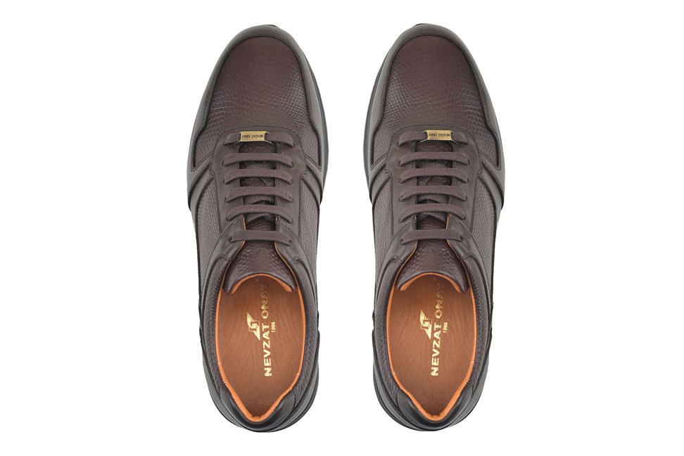 Kahverengi Bağcıklı Casual Sneaker