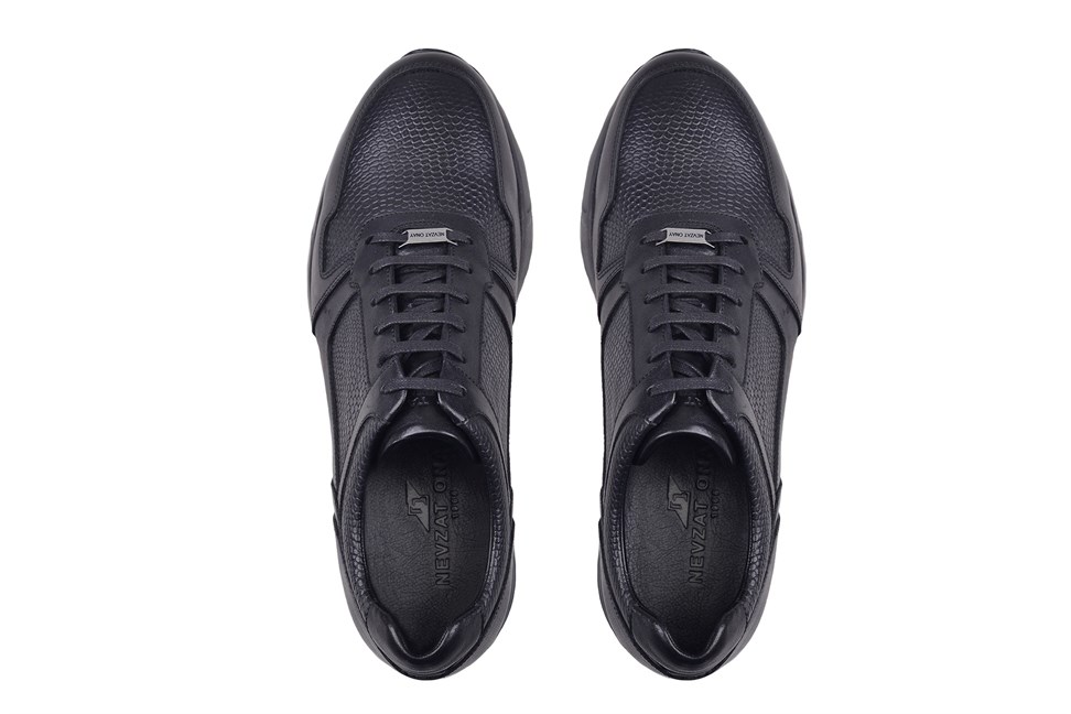 Siyah Bağcıklı Erkek Sneaker Ayakkabı
