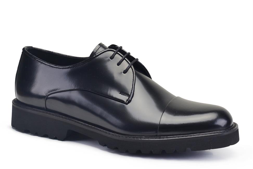 Siyah Açma Bağcıklı Erkek Günlük Ayakkabı