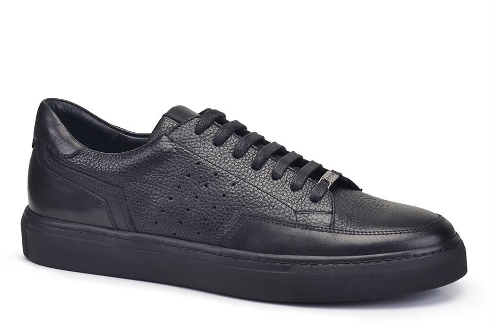Siyah Bağcıklı Erkek Sneaker Ayakkabı