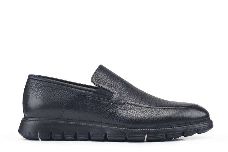 Siyah Bağcıksız Casual Stil Günlük Erkek Ayakkabı
