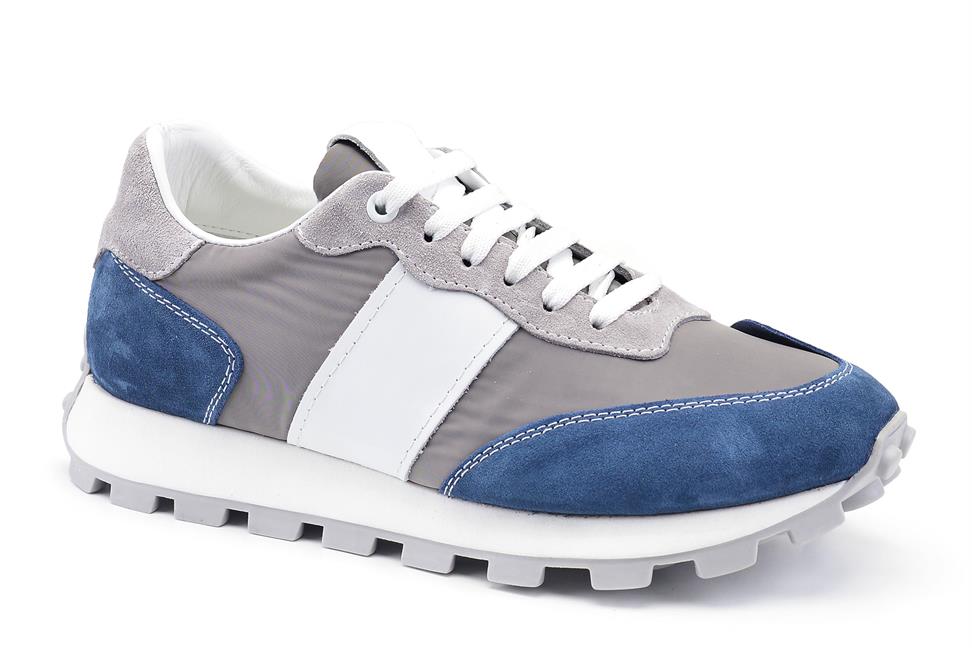Mavi-gri Bağcıklı Erkek Sneaker Ayakkabı