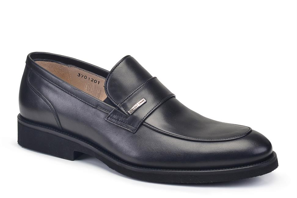 Siyah Bağcıksız Günlük Erkek Ayakkabı