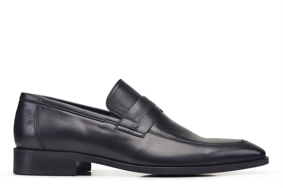 Siyah Loafer Kösele Erkek Ayakkabı