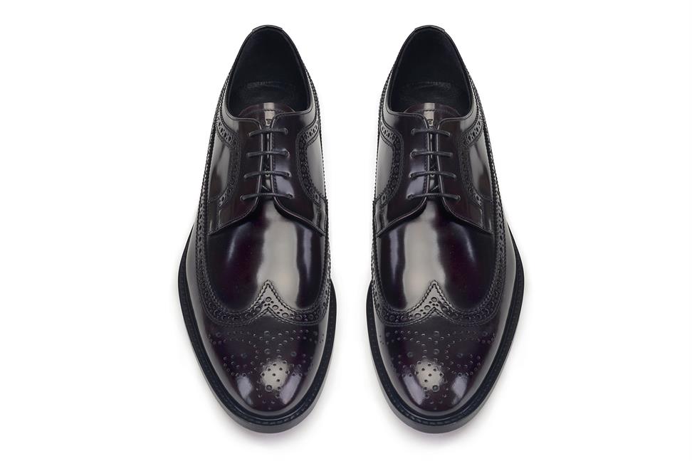 Bordo Açma Bağcıklı Kösele Erkek Ayakkabı