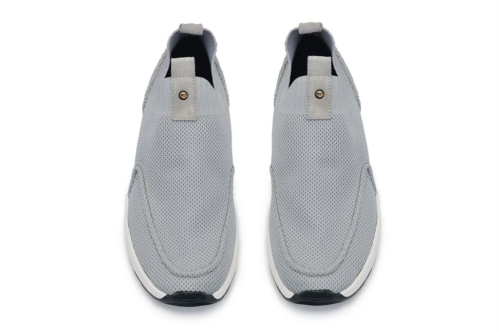 Gri Triko Bağcıksız Erkek Yazlık Ayakkabı