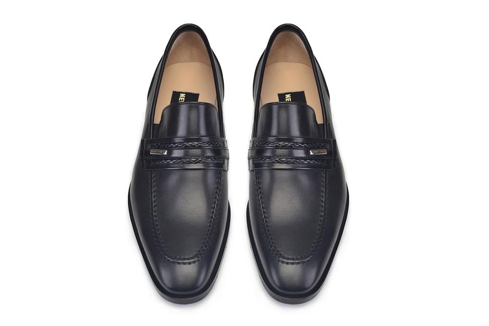 Siyah Bağcıksız Neolit Erkek Ayakkabı -08911-