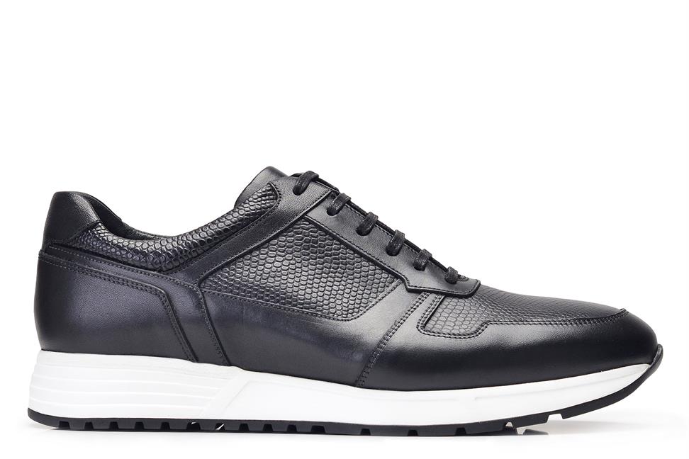 Siyah Bağcıklı Erkek Sneaker Ayakkabı