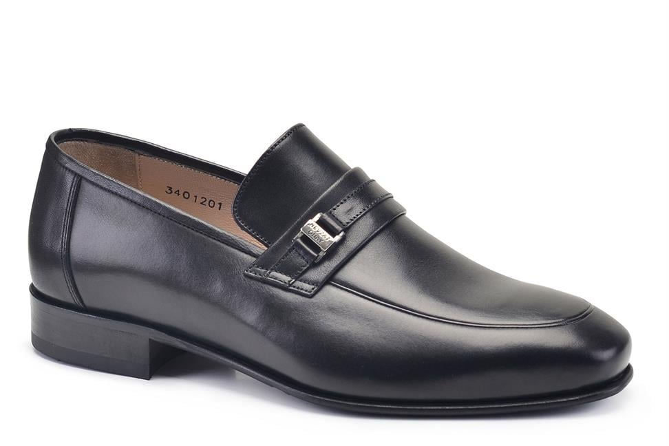 Siyah Klasik Bağcıksız Neolit Erkek Ayakkabı -49141-