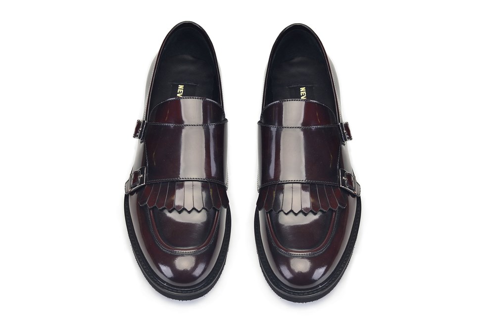 Açma Bordo Double Monkstrap Loafer