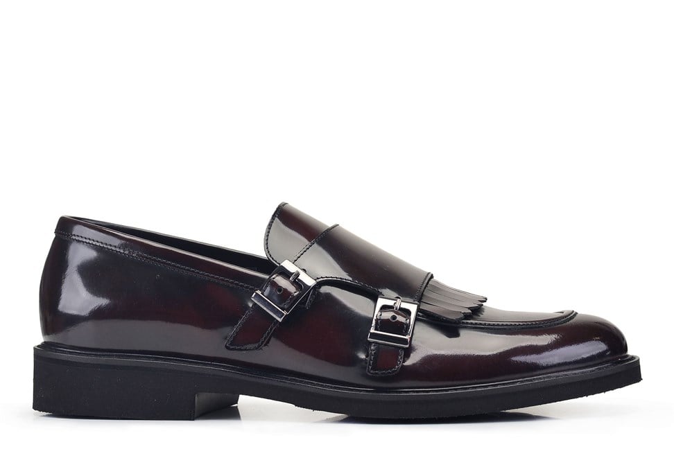 Açma Bordo Double Monkstrap Loafer
