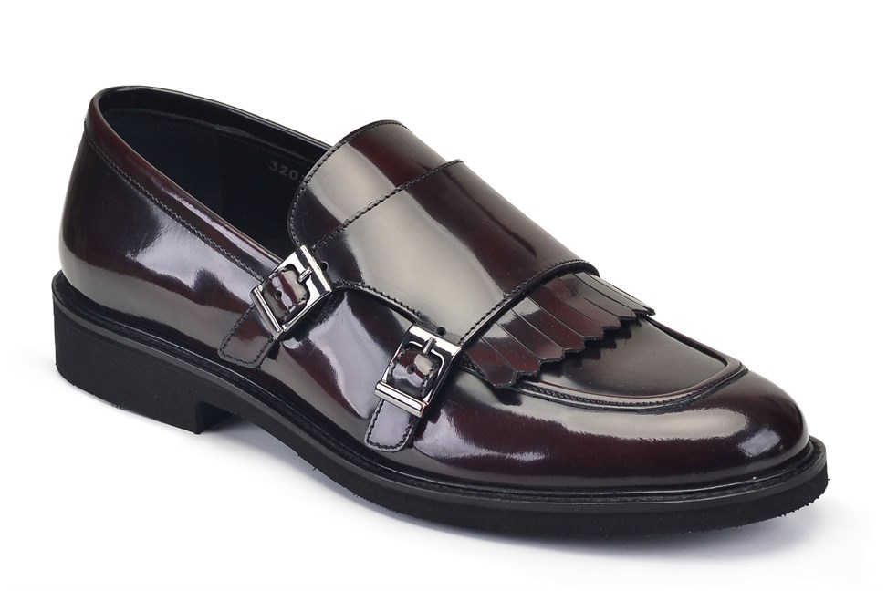 Açma Bordo Double Monkstrap Loafer