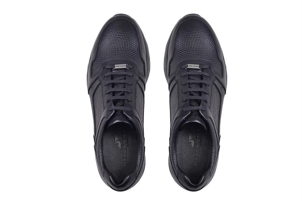 Siyah Bağcıklı Erkek Sneaker Ayakkabı