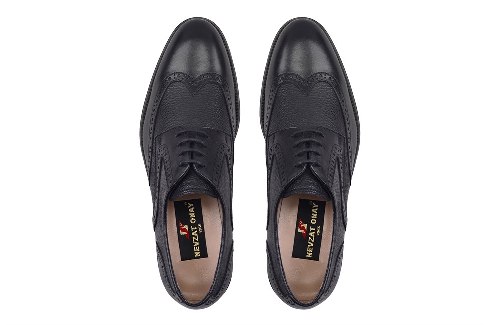 Siyah Klasik Bağcıklı Neolit Erkek Ayakkabı -41451-