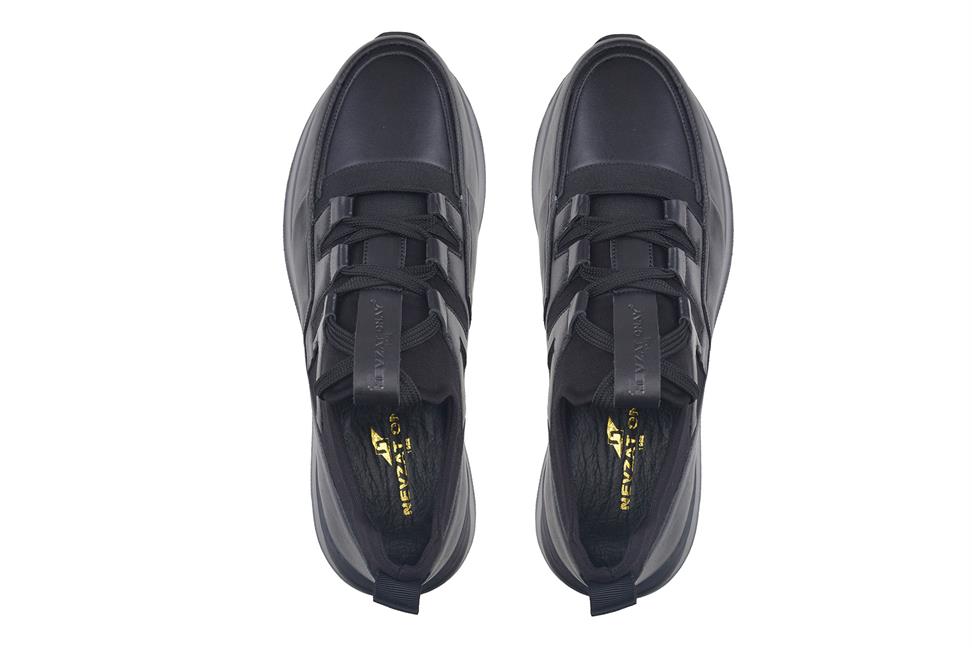 Siyah Bağcıklı Erkek Sneaker Ayakkabı