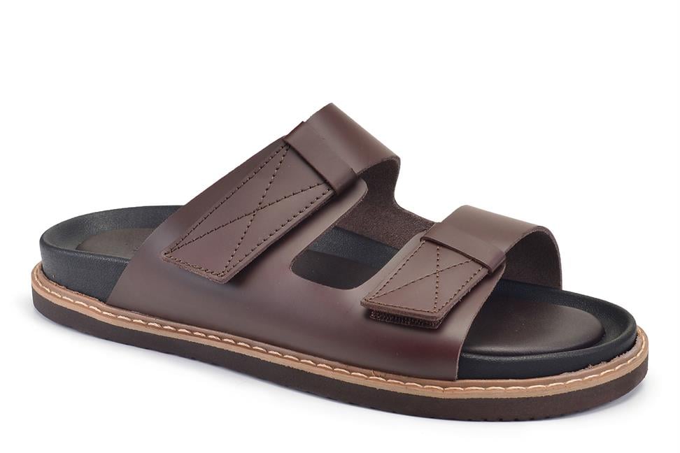 Kahverengi Cırtlı Terlik