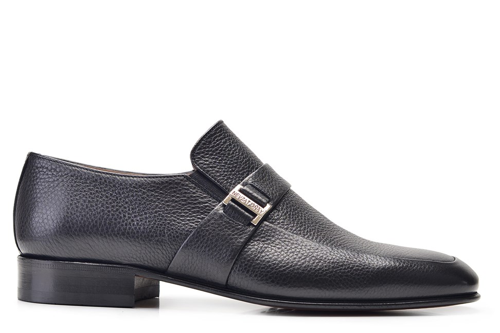 Siyah Klasik Loafer Kösele Erkek Ayakkabı -11889-