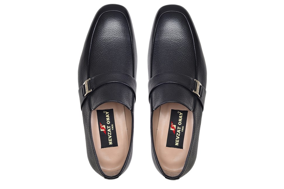 Siyah Klasik Loafer Kösele Erkek Ayakkabı -11889-