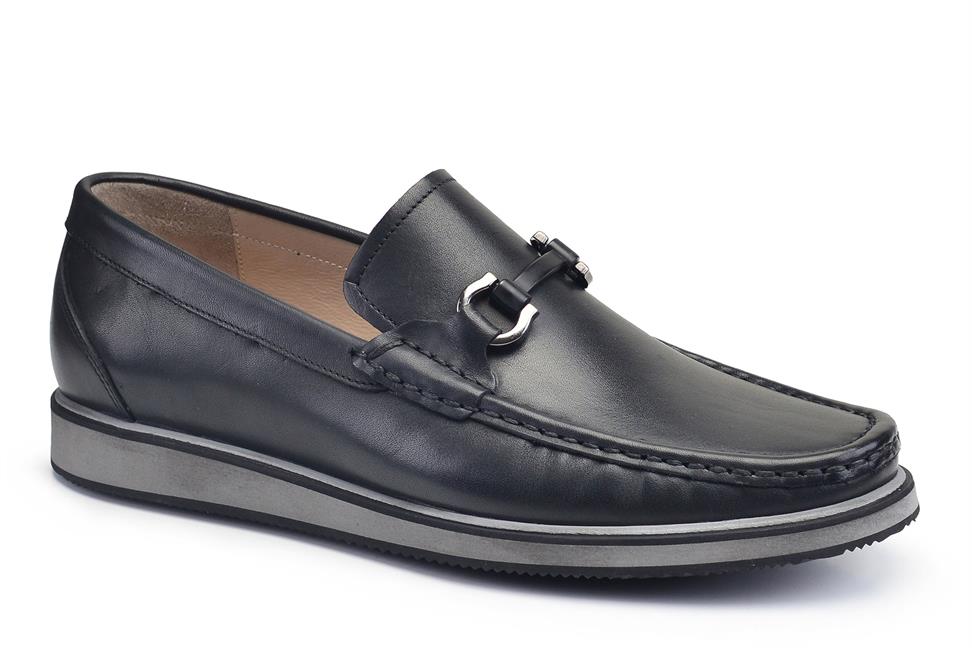 Siyah Tokalı Makosen Erkek Günlük Ayakkabı