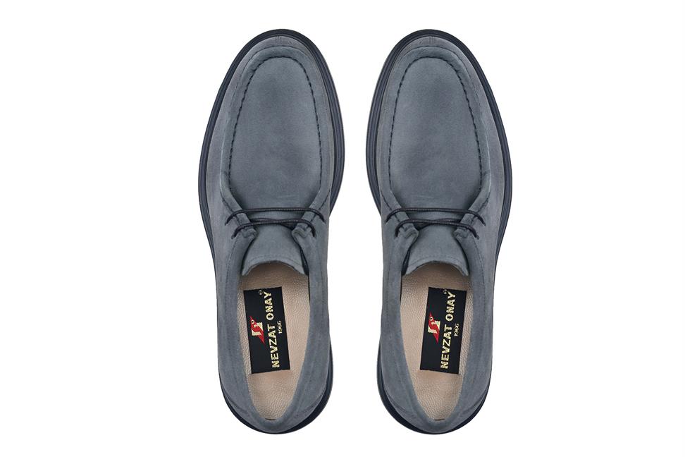 Mavi Klasik Bağcıklı Erkek Süet Ayakkabı