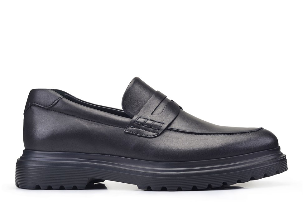 Siyah Bağcıksız Casual Erkek Ayakkabı