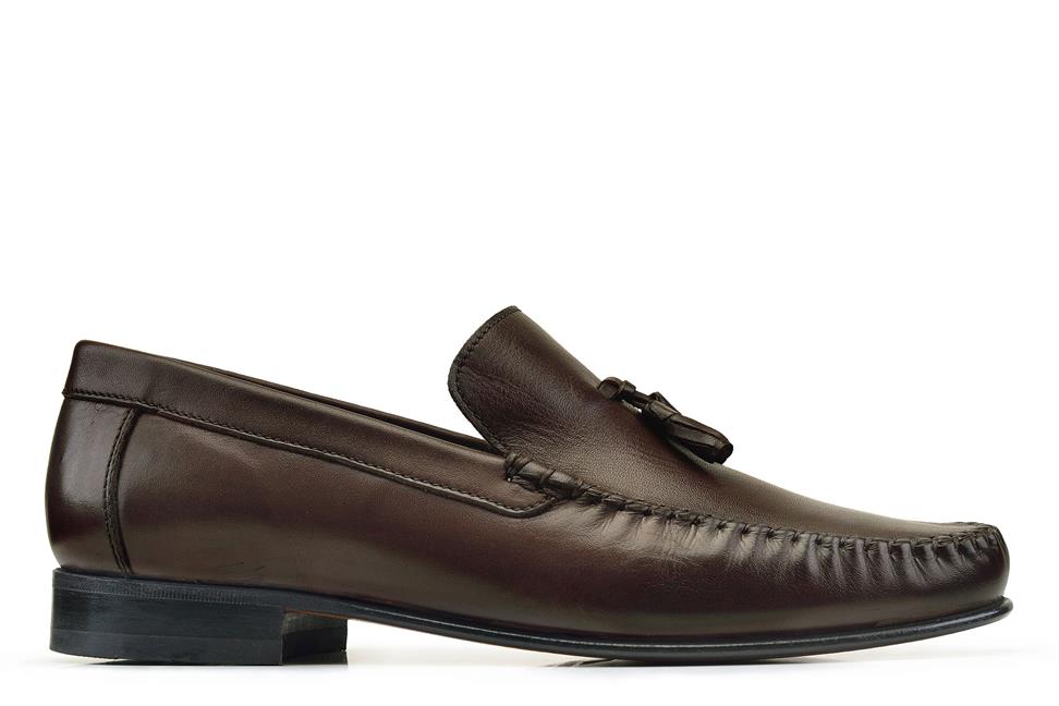 Kahverengi Klasik Püsküllü Erkek Kösele Ayakkabı