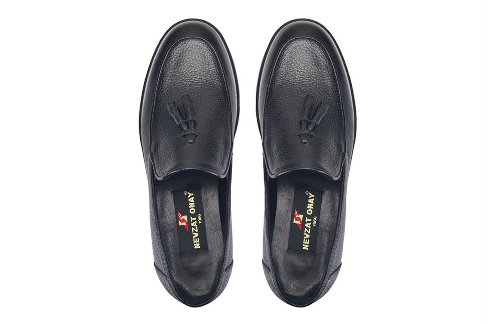Siyah Bağcıksız Erkek Günlük Ayakkabı